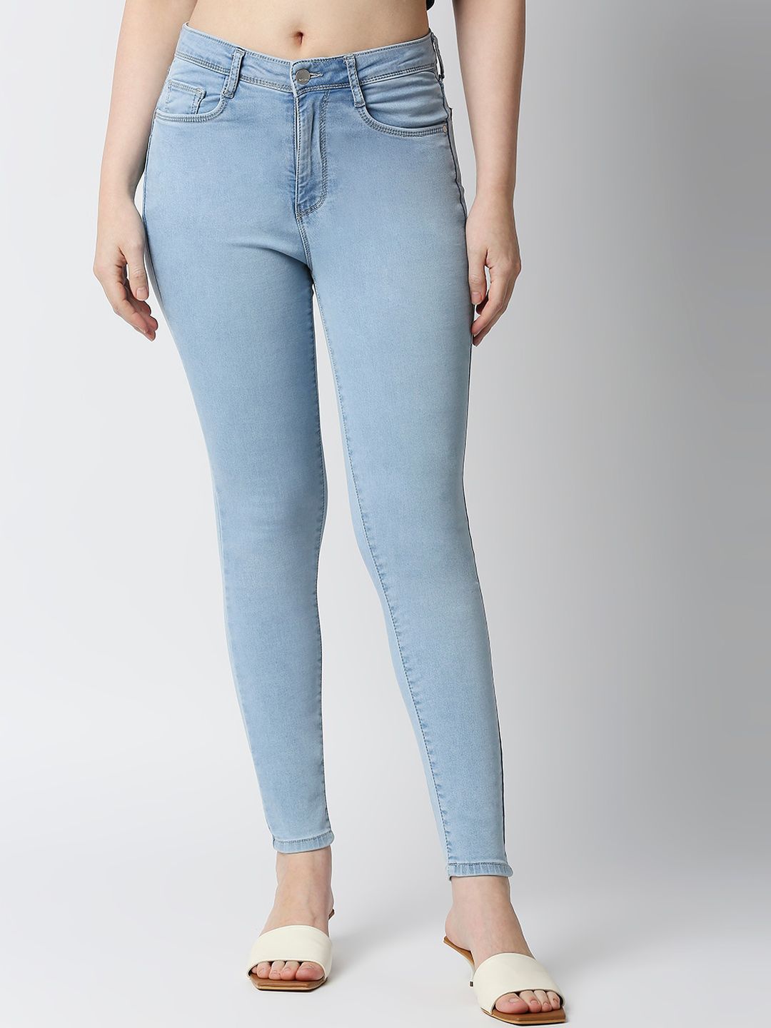 Kraus Jeans Women Blue Skinny Fit Cotton Jeans Price in India