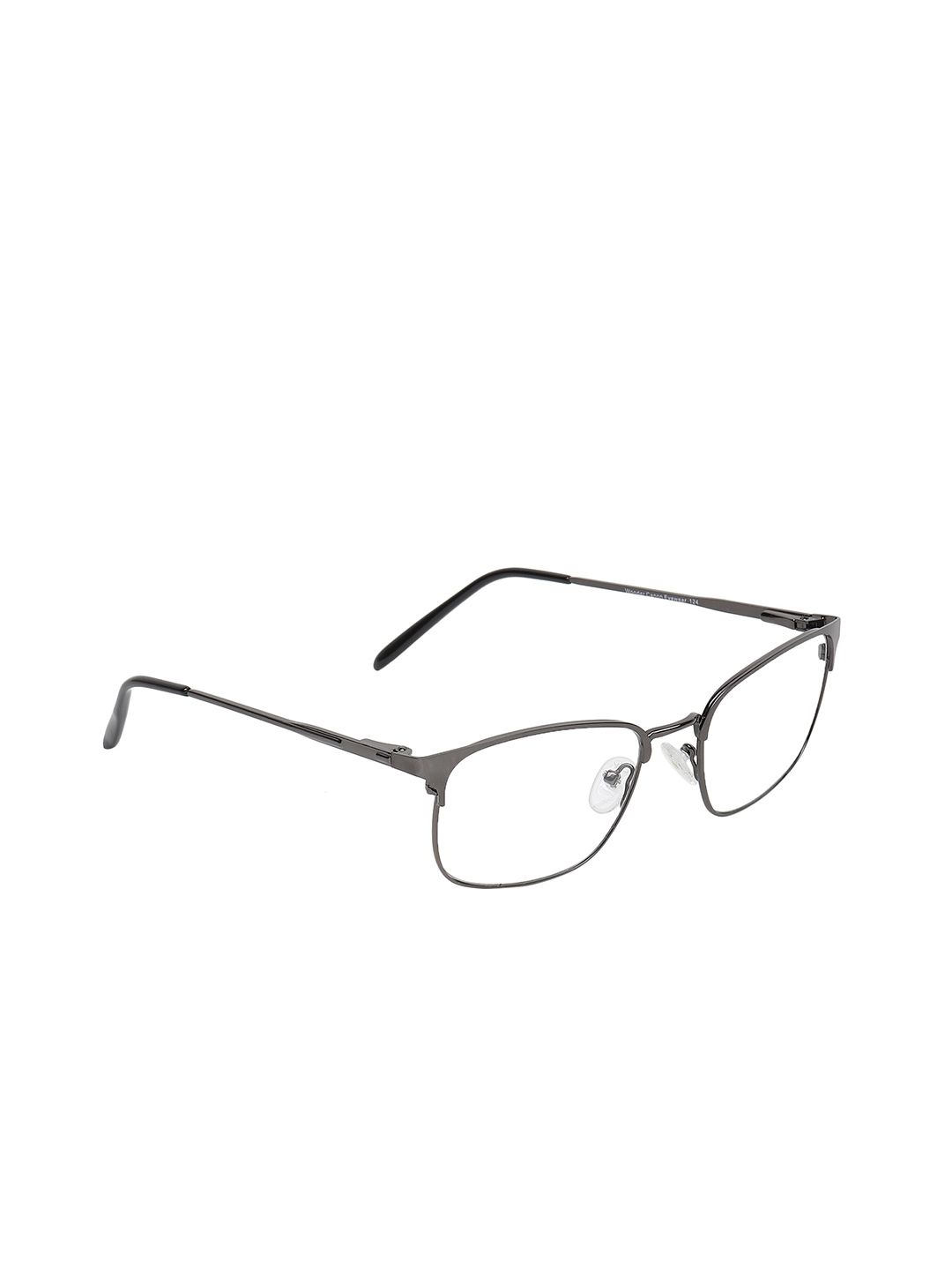 SCAGLIA Unisex Clear Lens & Black Rectangle Sunglasses with UV Protected Lens Price in India