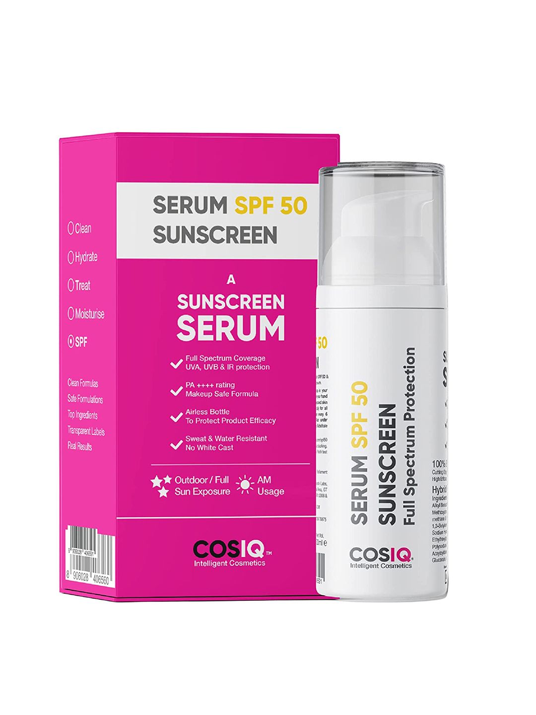 CosIQ Outdoor Fullscreen Spectrum Protection SPF 50 PA++++ Sunscreen Serum 30 ml