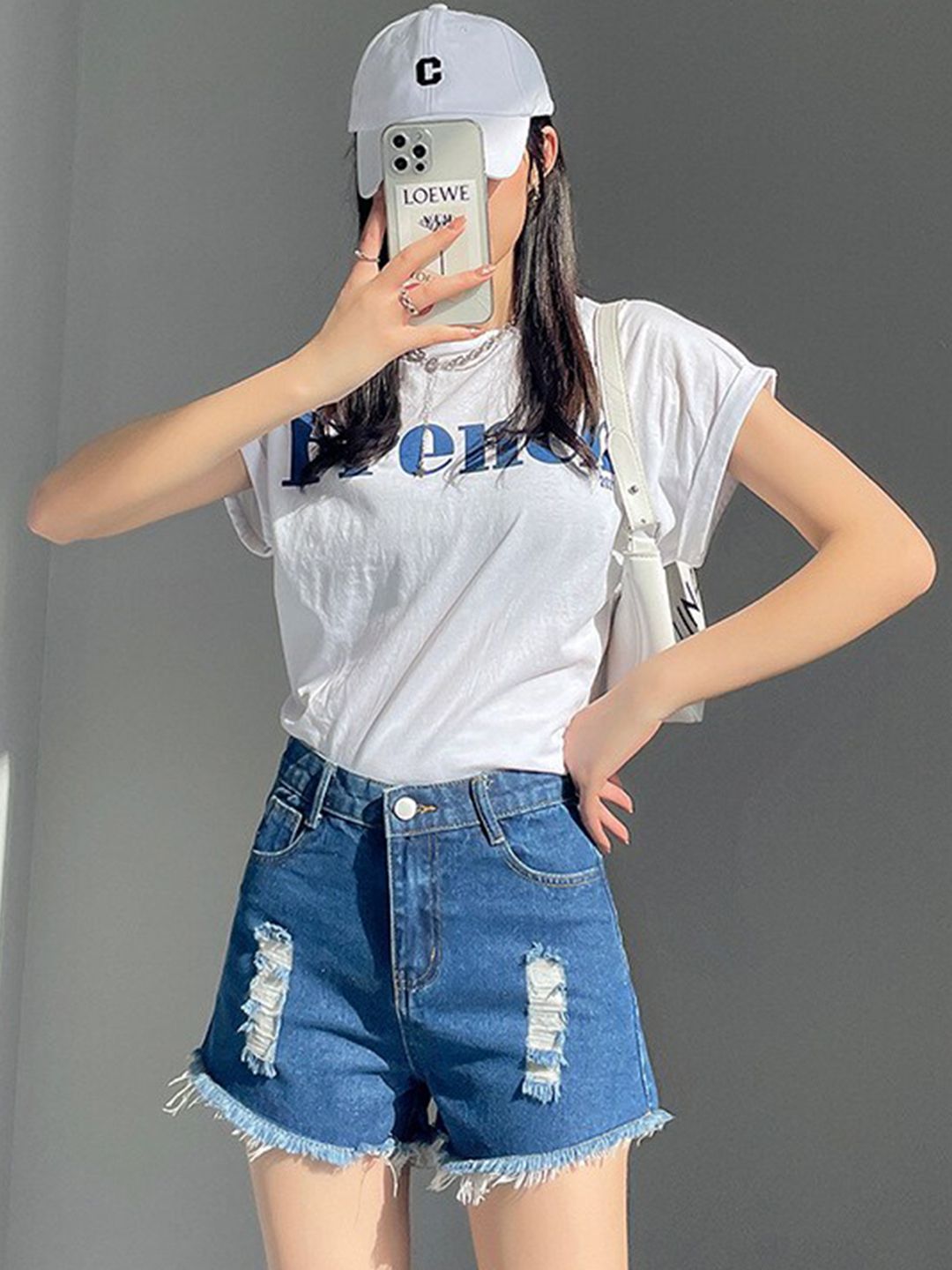 BoStreet Women Blue Regular Fit Denim Shorts
