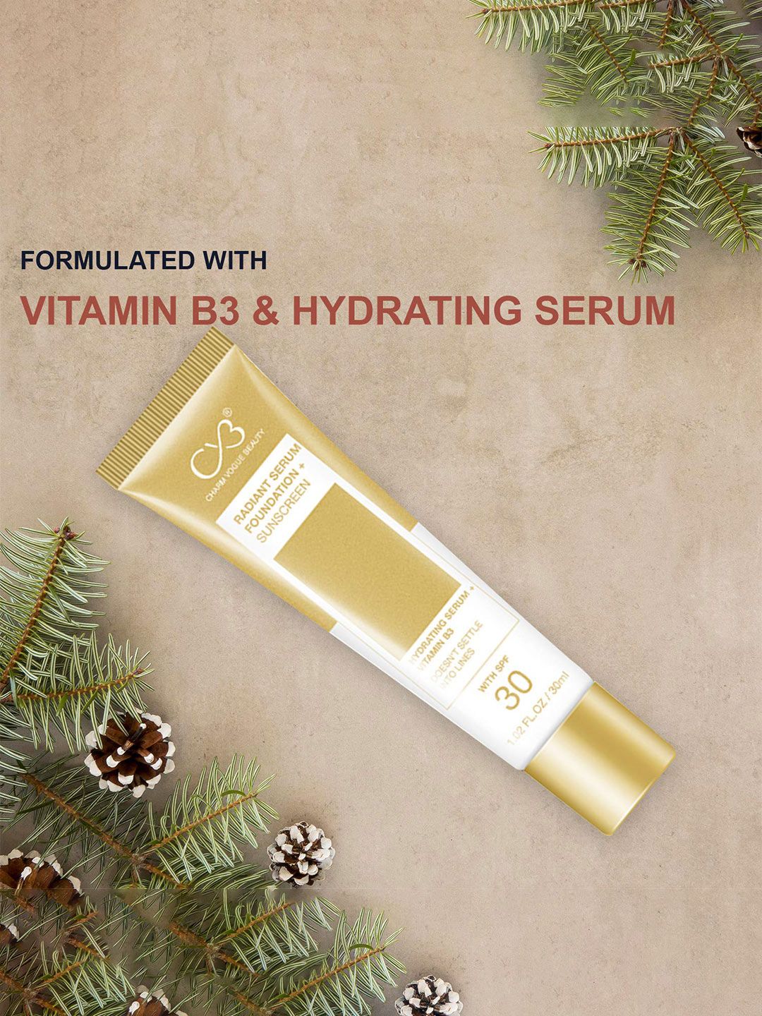 CVB Radiant Serum SPF 30+++ Foundation & Sunscreen - Shade 02