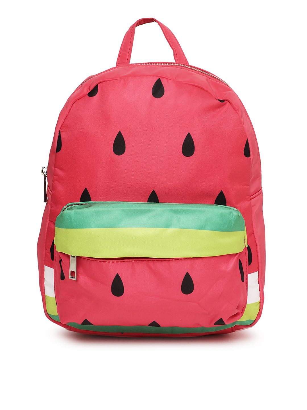 FOREVER 21 Women Pink Printed Backpack Price in India
