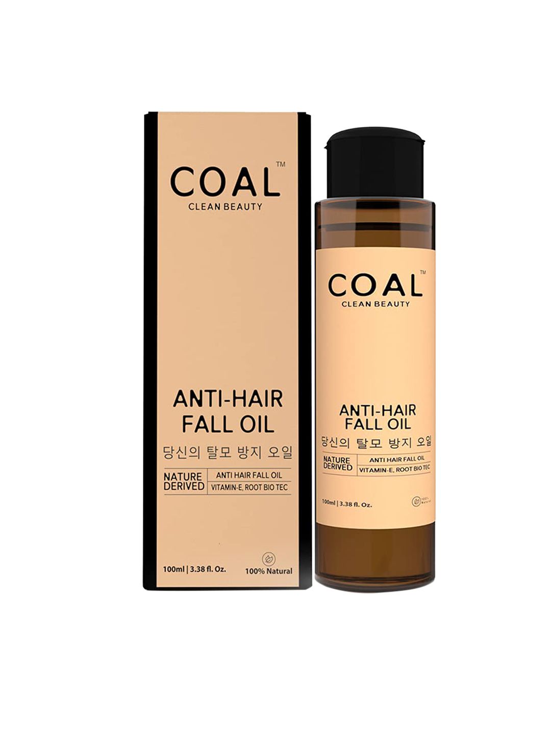 COAL CLEAN BEAUTY 100% Natural Anti Hair Fall Oil with Vitamin E - 100 ml Price in India