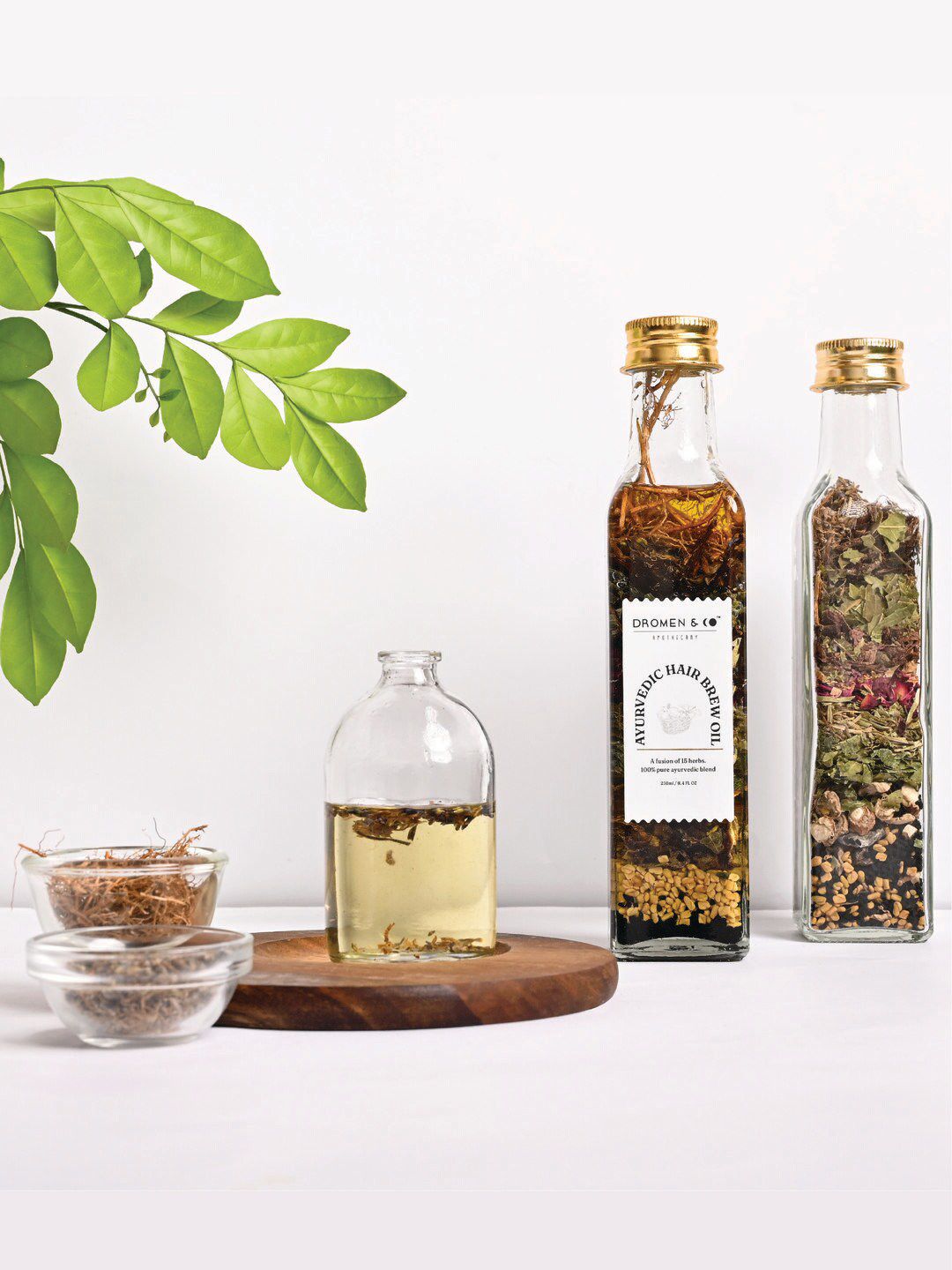 DROMEN & CO Ayurvedic Hair Brew Oil with 15 Herbs 250 ml Price in India