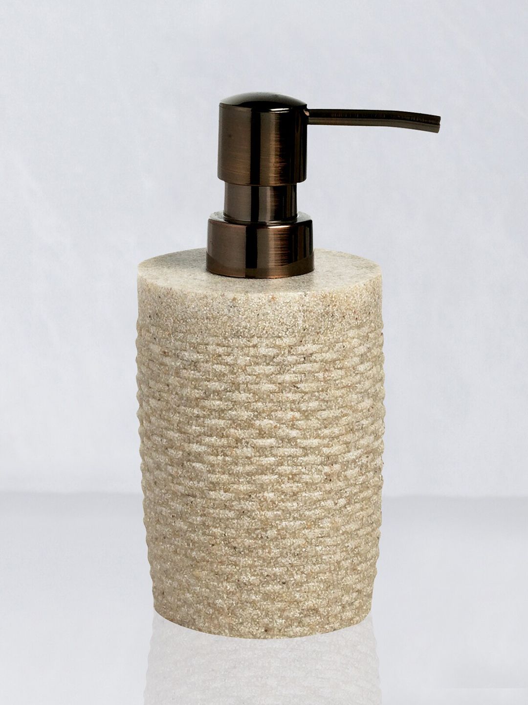 OBSESSIONS Brown and Beige Textured Soap Dispenser Price in India