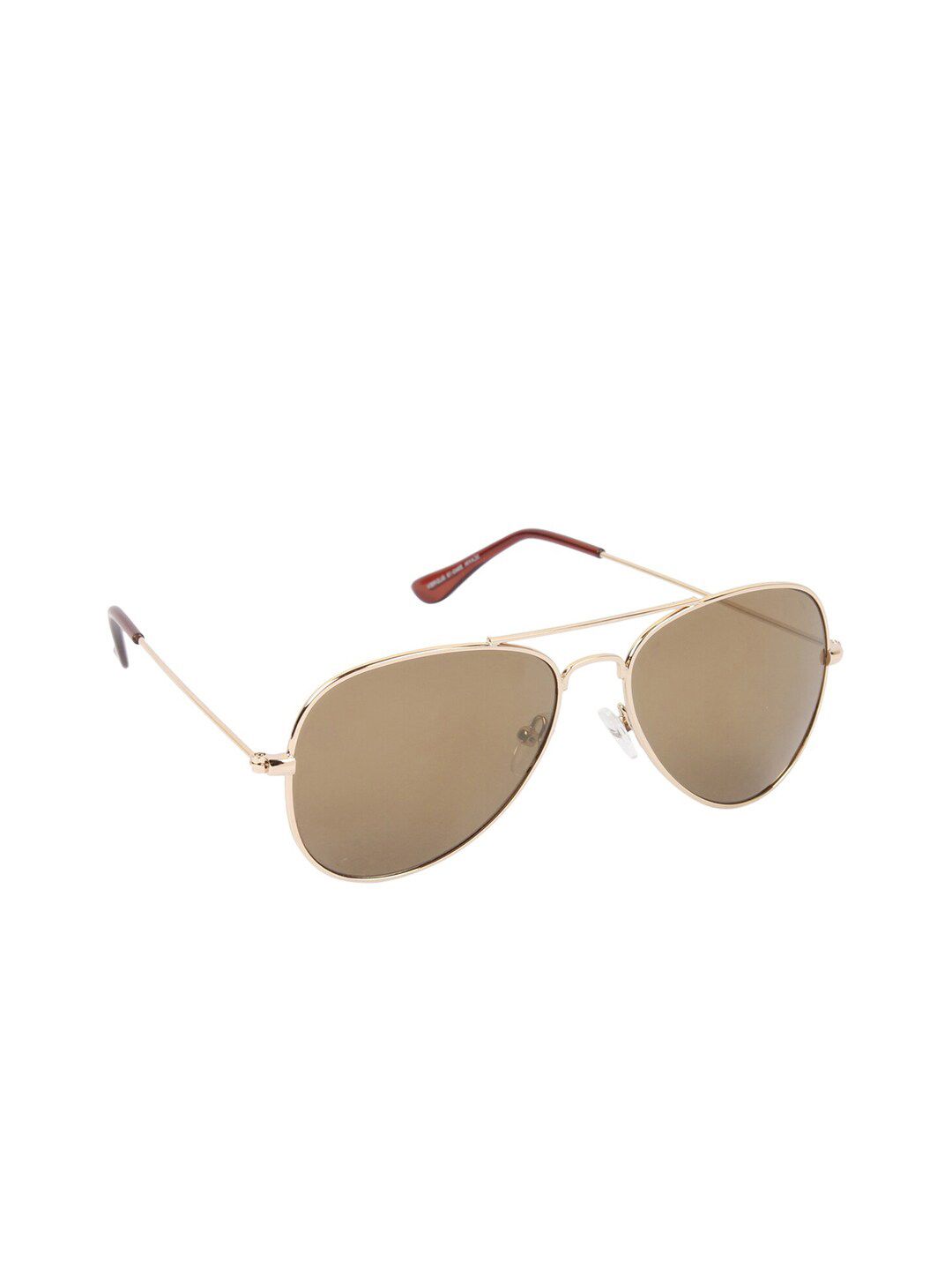 Scavin Unisex Brown Lens & Gold-Toned Aviator Sunglasses SCA S940 GLDREV Price in India