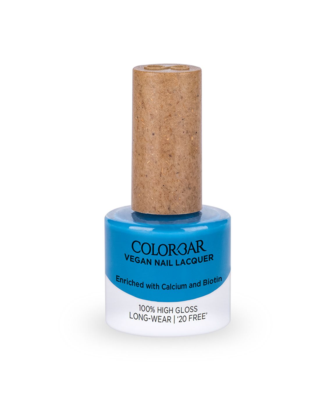 Colorbar 100% High Gloss Long Wear Vegan Nail Lacquer with Calcium & Biotin 8 ml - Egyptian Blue 123