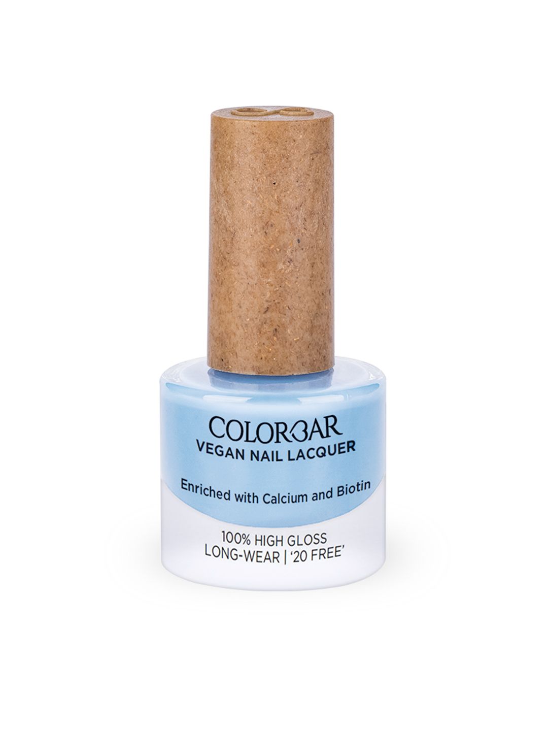 Colorbar 100% High Gloss Long Wear Vegan Nail Lacquer with Calcium & Biotin 8 ml - Baby Blue 122