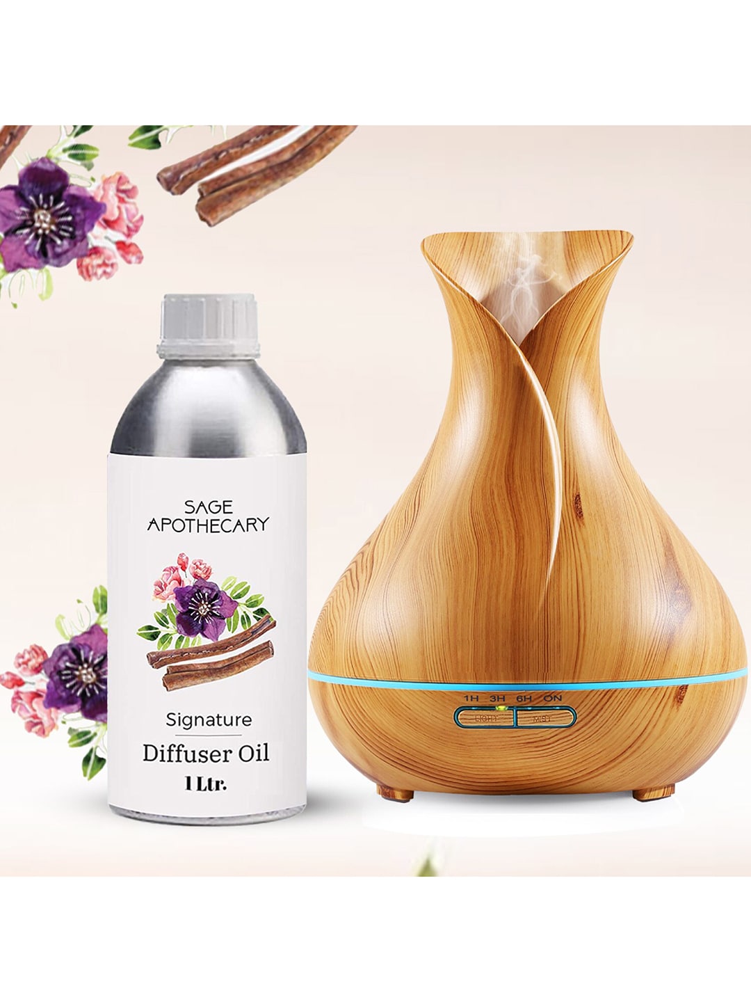 SAGE APOTHECARY Signature Diffuser Oil for Anxiety Free Sleep - 1 Litre Price in India