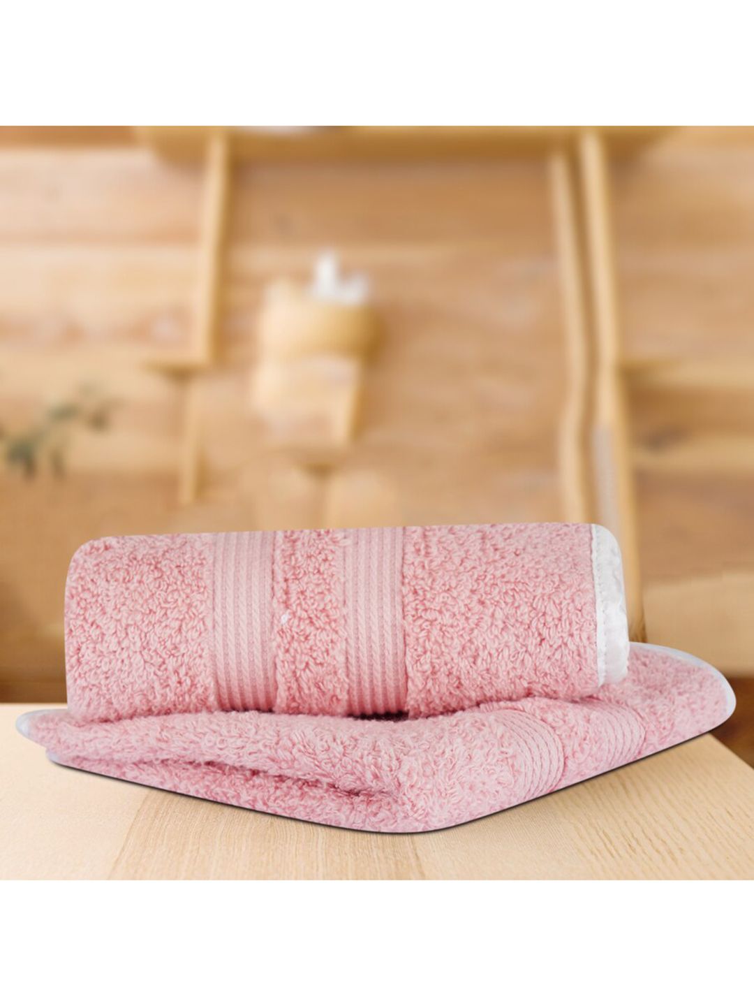 LUSH & BEYOND Set Of 2 Solid 500 GSM Pure Cotton Face Towels Price in India