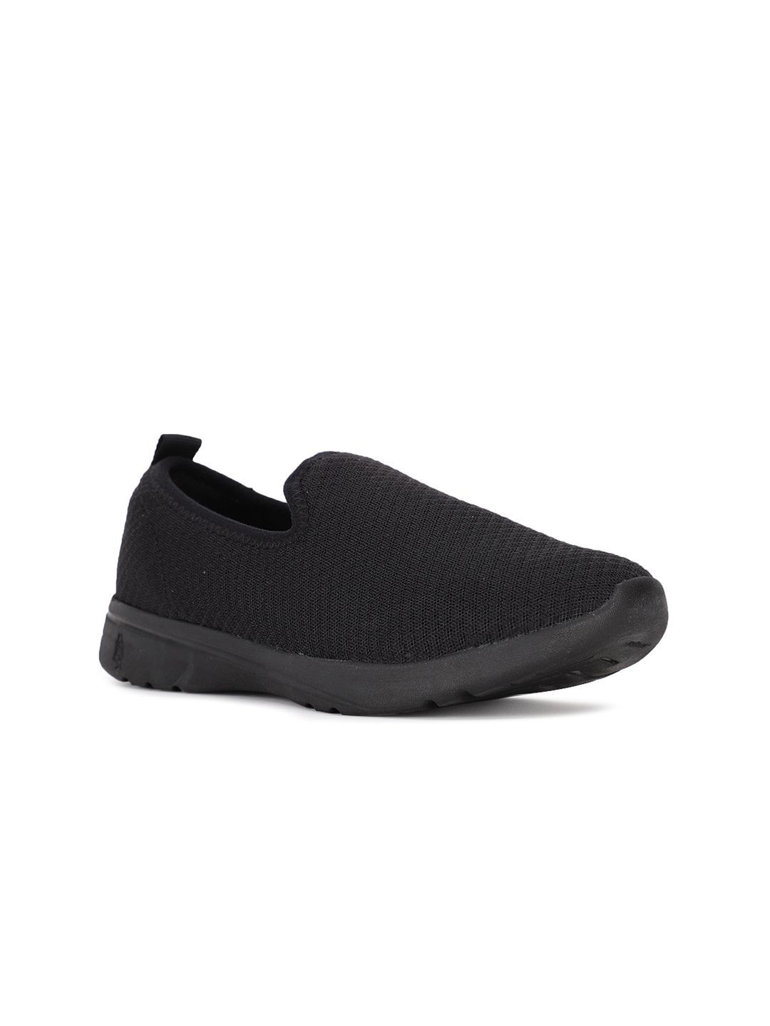 Hush Puppies Women Black Textured Slip-On Sneakers Price in India