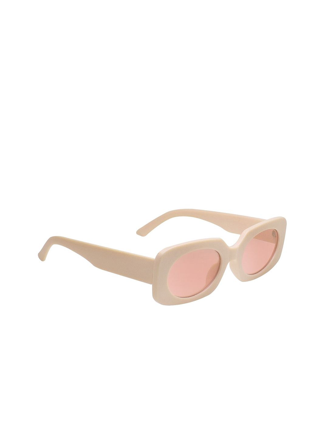 Peter Jones Eyewear Unisex Pink Lens Rectangle Sunglasses with UV Protected Lens Price in India