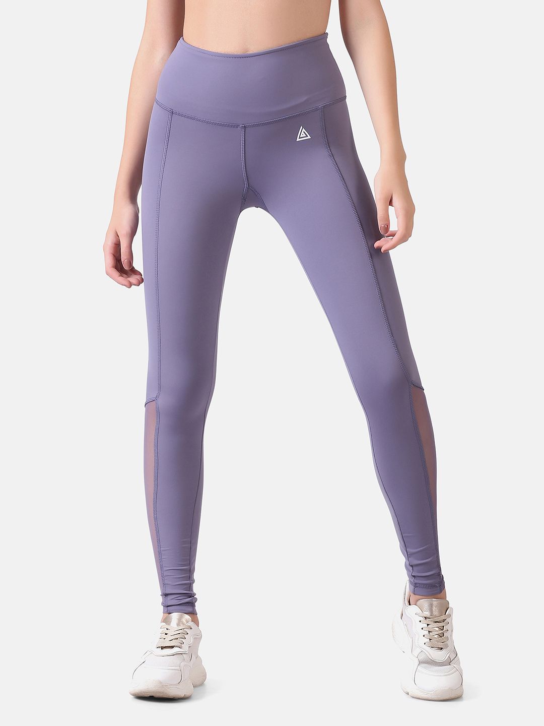 Aesthetic Bodies Women Lavender Solid Snug Fit Tights Price in India