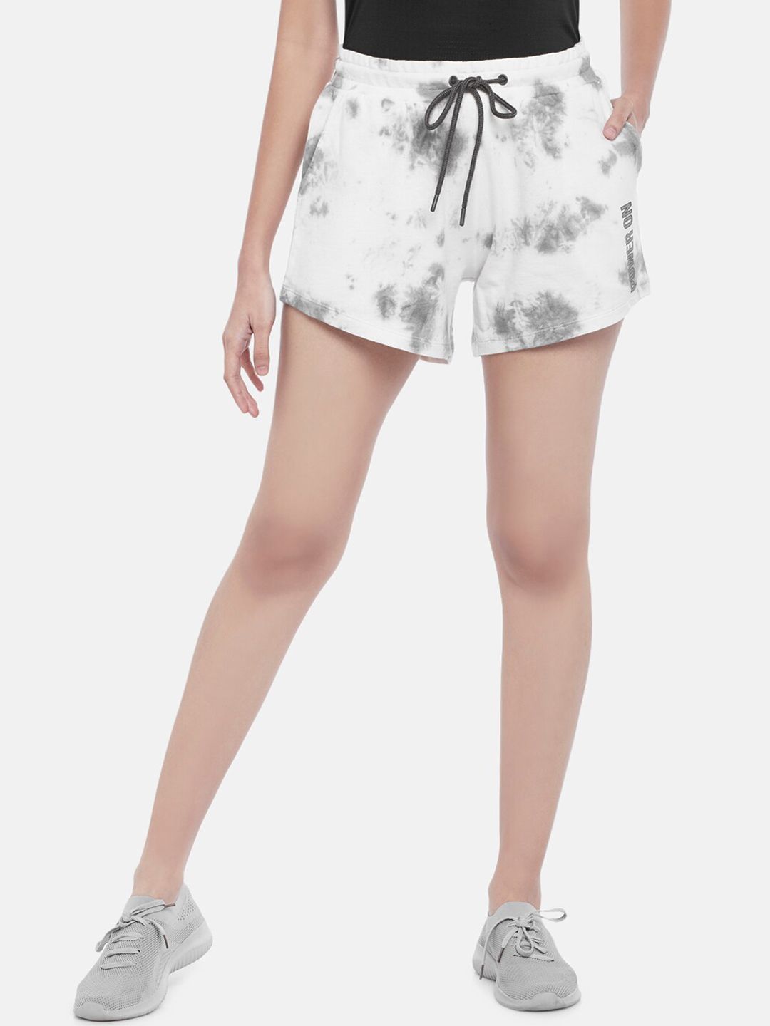 Ajile by Pantaloons Women Grey Printed High-Rise Outdoor Shorts