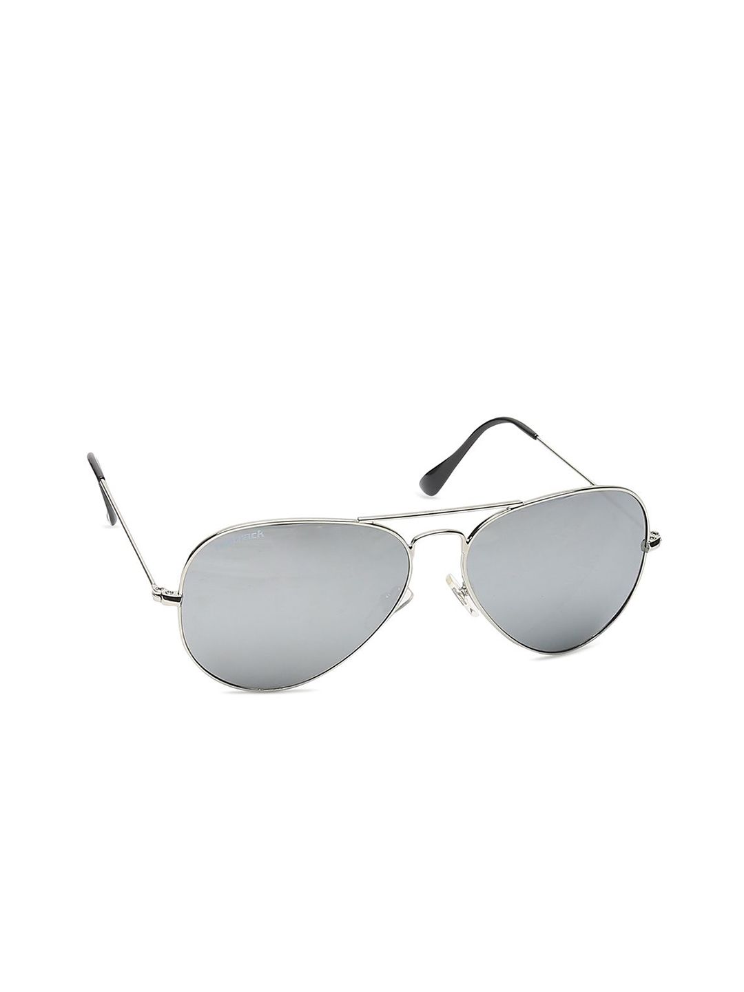 Fastrack Grey Lens & Silver-Toned Aviator Sunglasses with UV Protected Lens M165BK22G Price in India