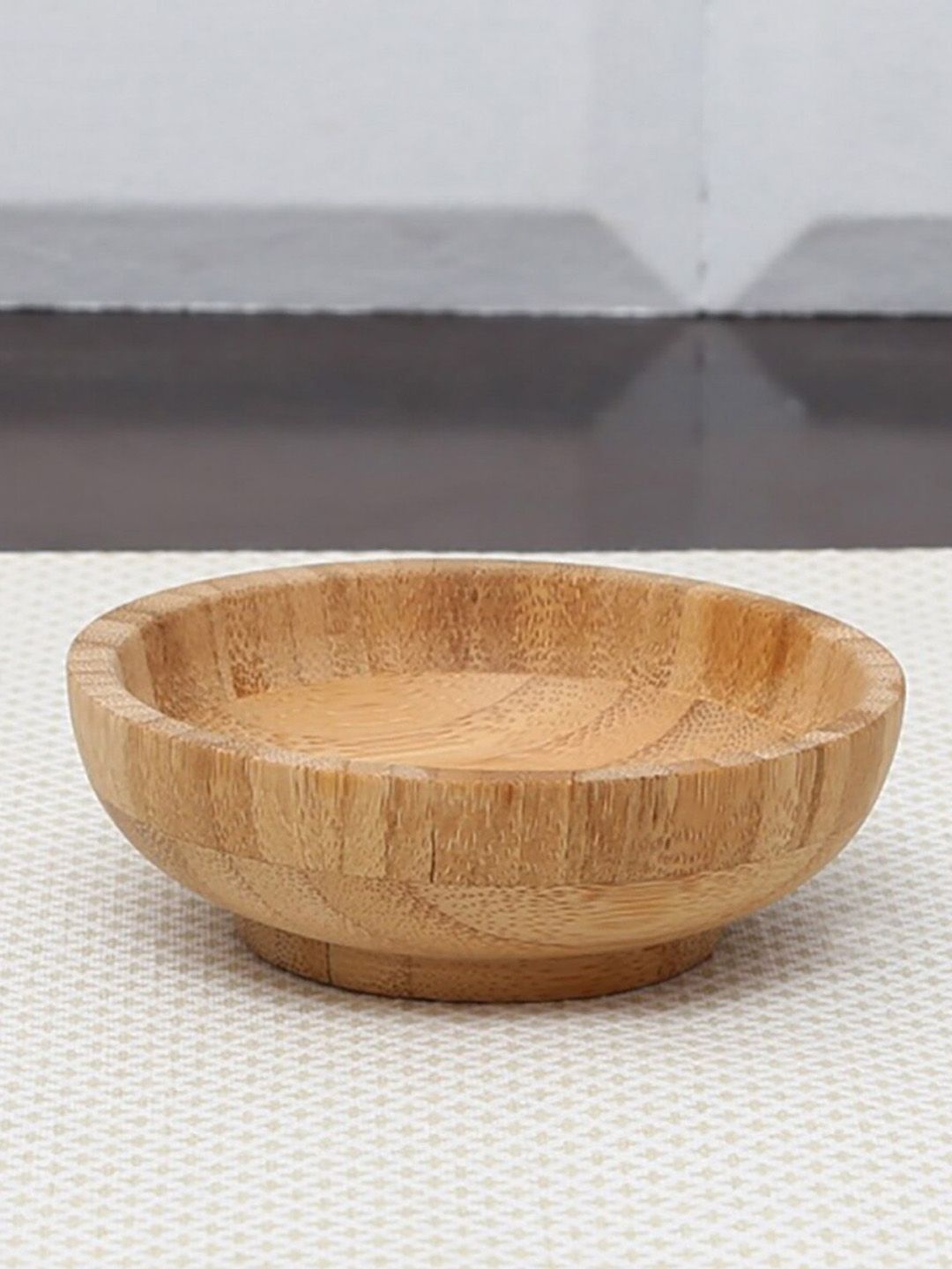 Home Centre Brown Solid Wooden Snack Bowl Price in India