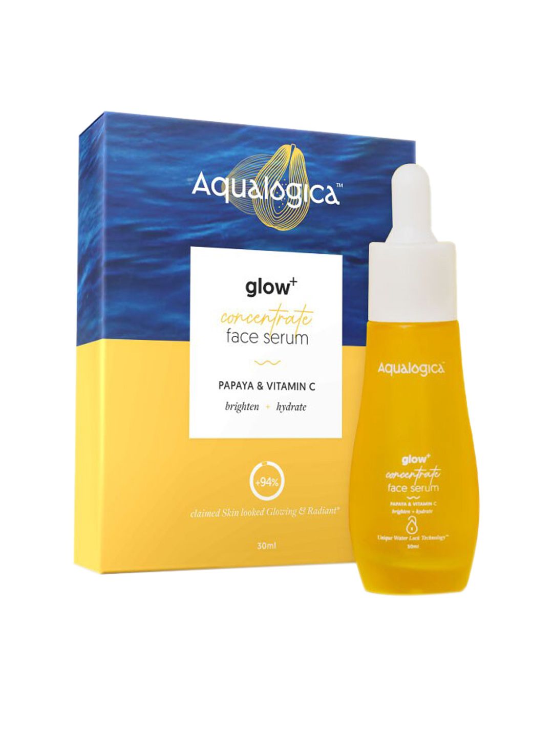 Aqualogica Glow+ Concentrate Face Serum with Papaya & Vitamin C - 30 ml