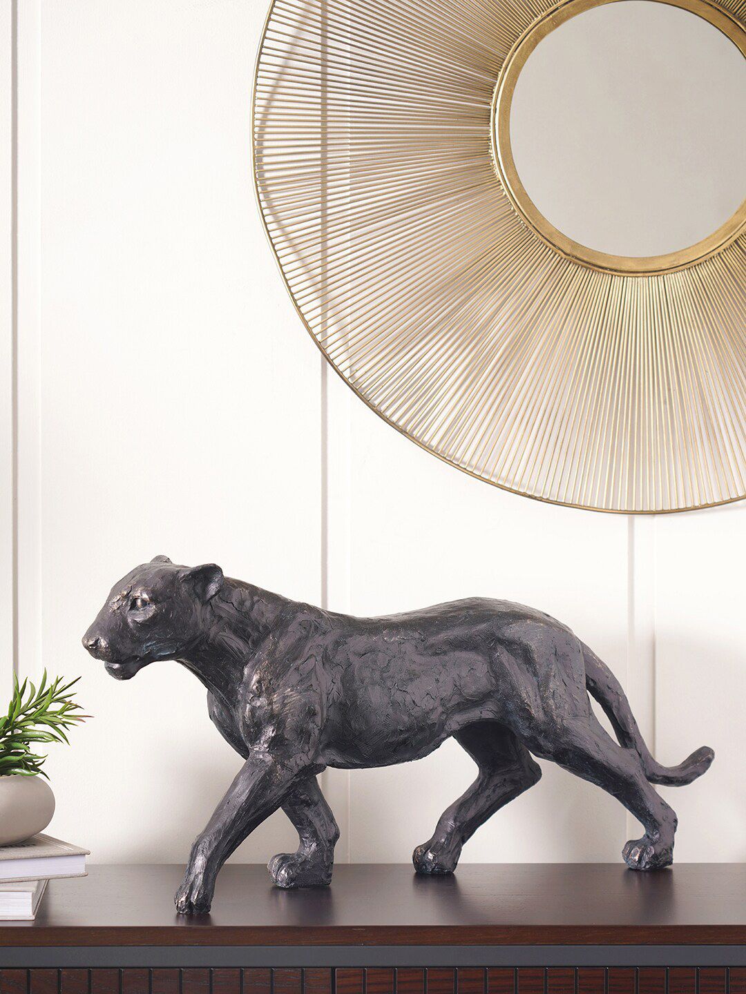 Pure Home and Living Black Leopard Figurine Showpieces Price in India