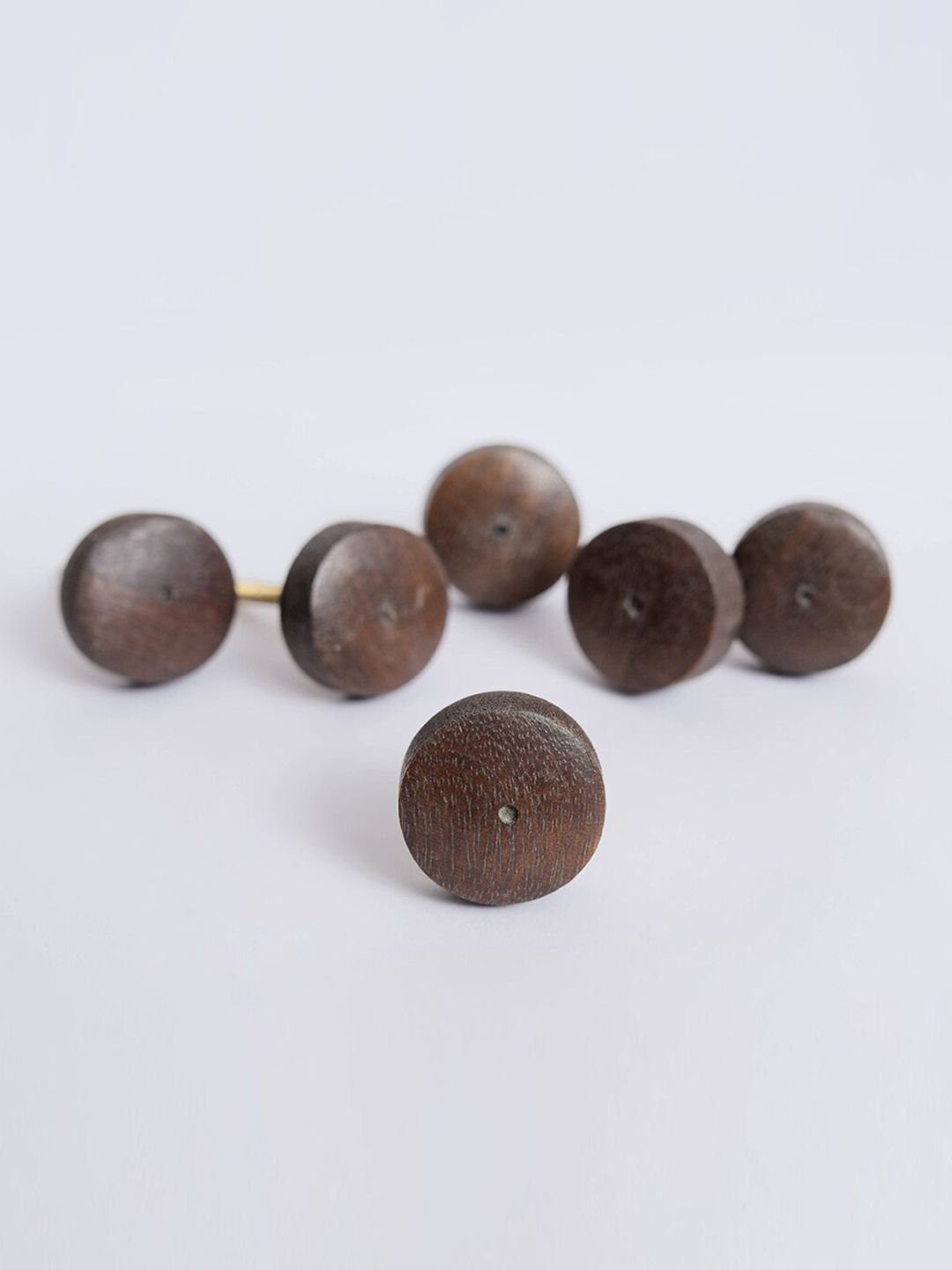 Home Centre Brown Set of 6 Corsica Venice Wooden Drawer Knobs Price in India
