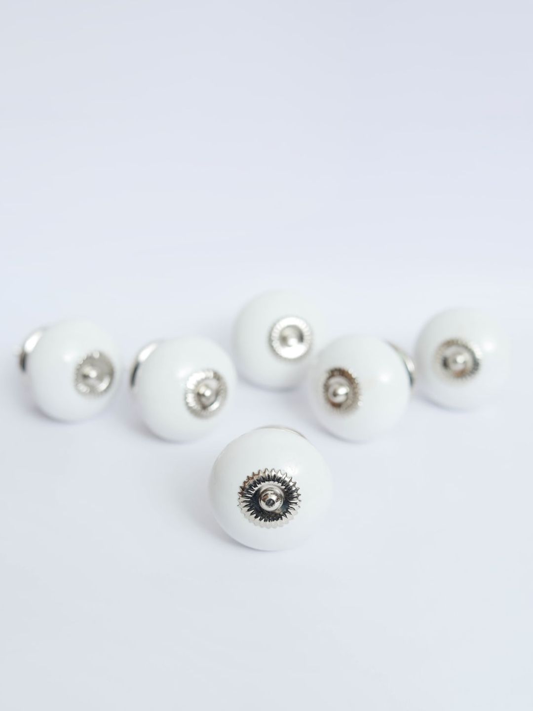 Home Centre Set of 6 White Ceramic Drawer Knobs Price in India