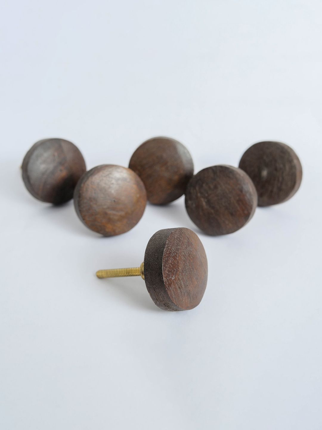 Home Centre Set of 6 Brown Wooden Drawer Knob Price in India