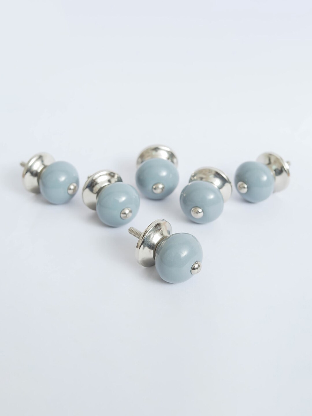 Home Centre Set of 6 Grey Corsica Venice Metal Drawer Knobs Price in India