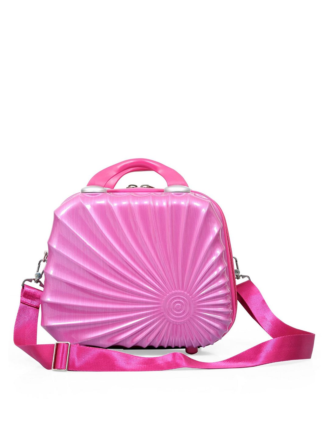 Polo Class Pink Textured Travel Vanity Bag Price in India