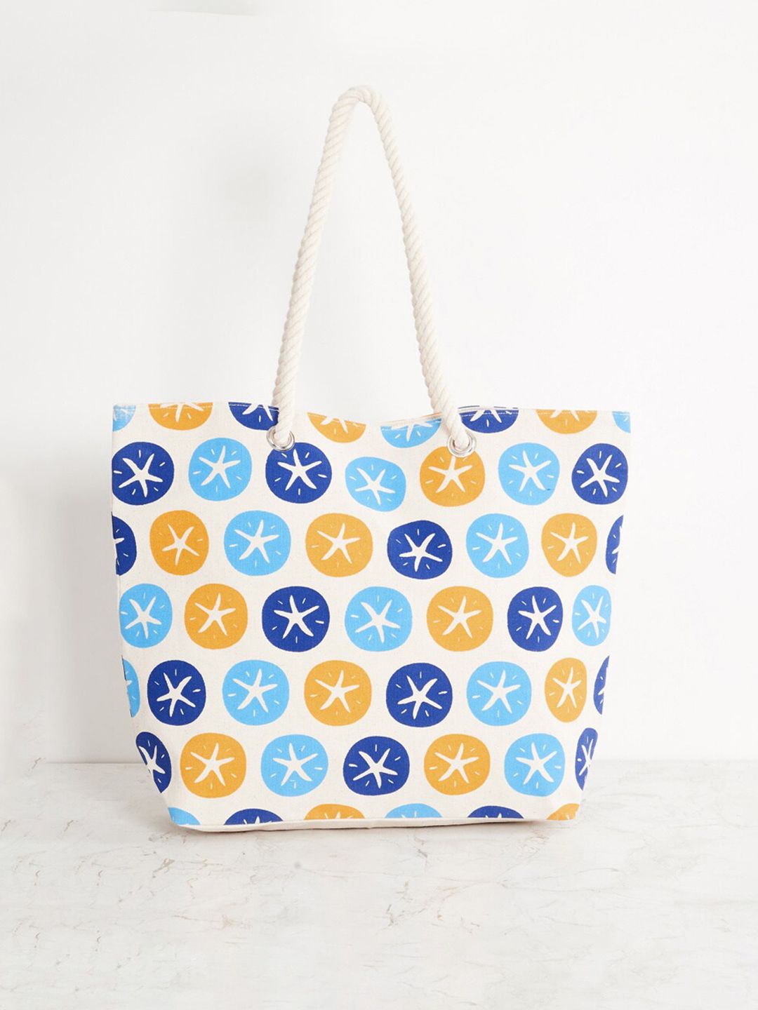 Home Centre Multicoloured Printed Shopping Tote Bag Price in India
