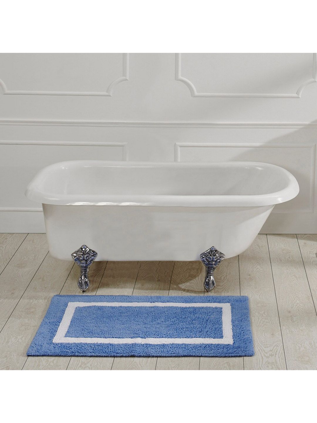 Home Centre Corsica Blue Striped Bath Mat Price in India