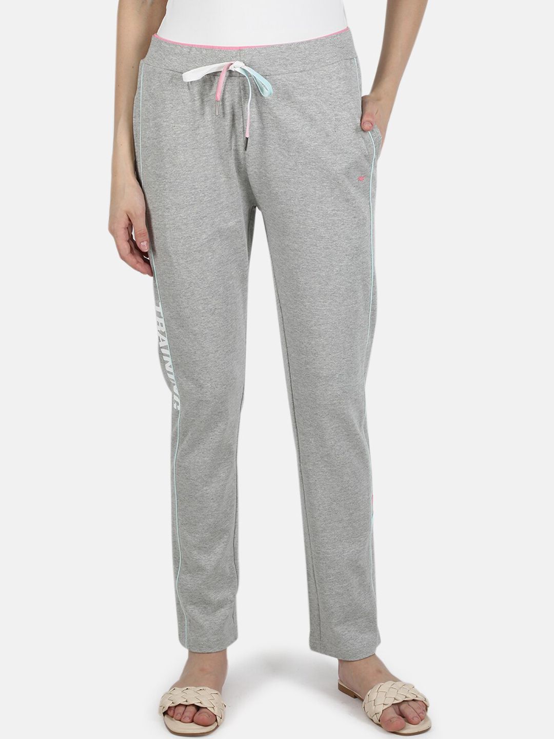 Monte Carlo Women Grey Melange Solid Lounge Pants Price in India