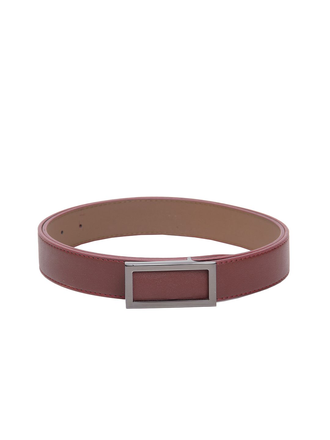 Calvadoss Women Maroon Textured PU Belt Price in India