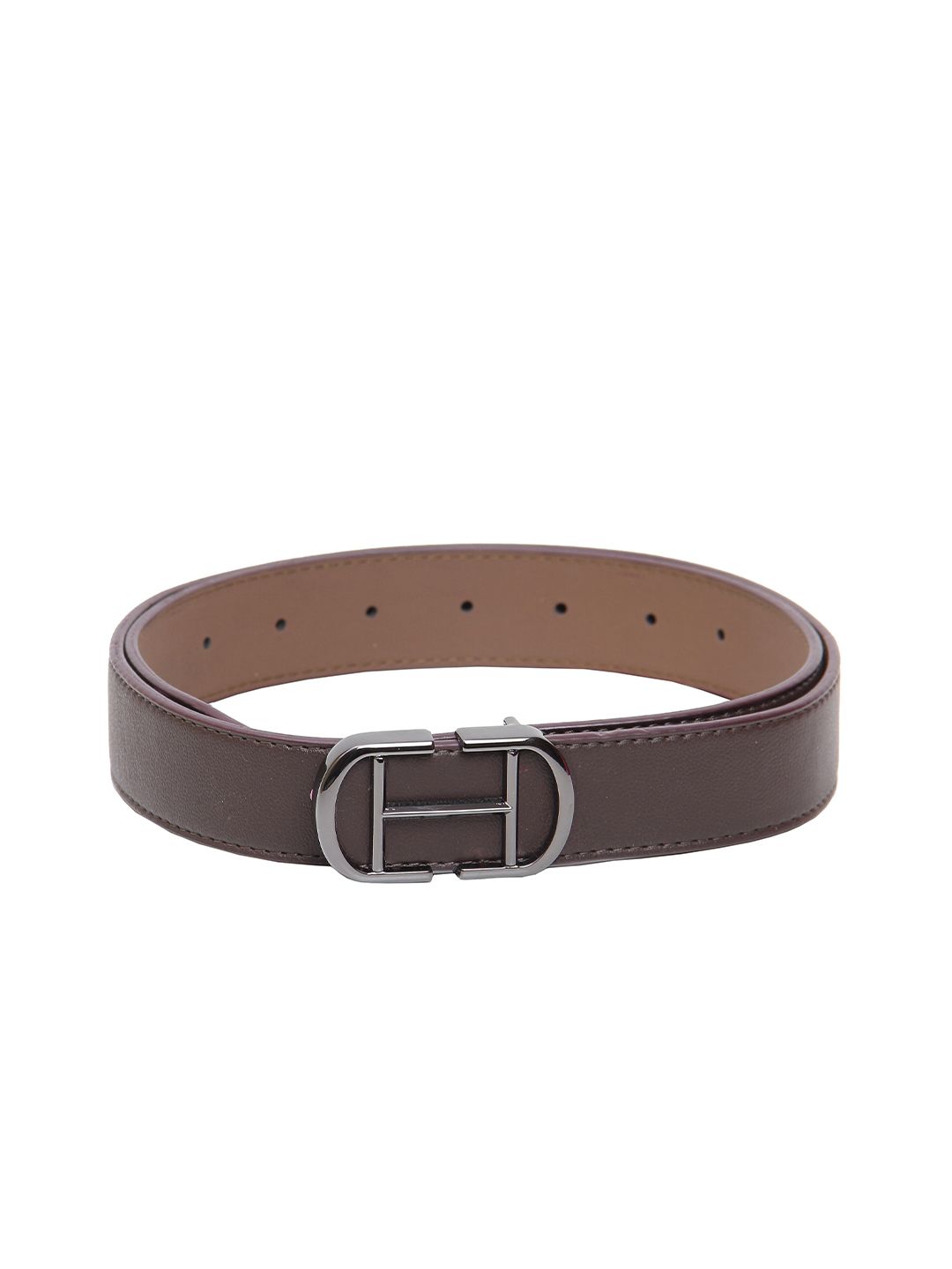 Calvadoss Women Brown Textured PU Belt Price in India