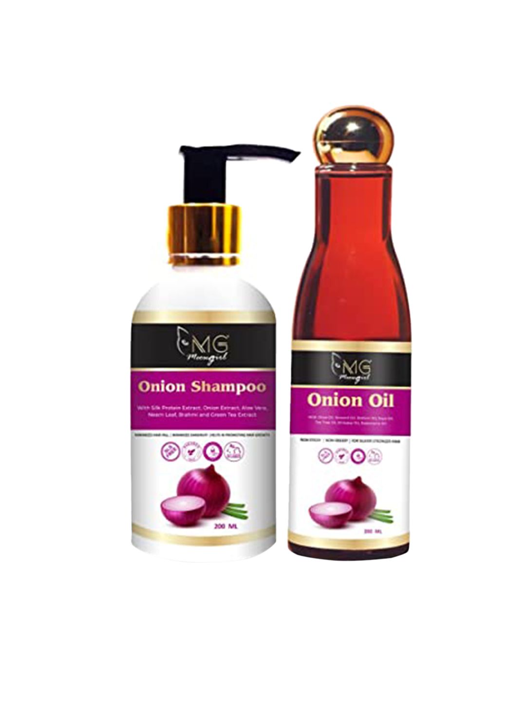 MGmeow  Set Of 2 Onion Oil & Onion Shampoo Price in India