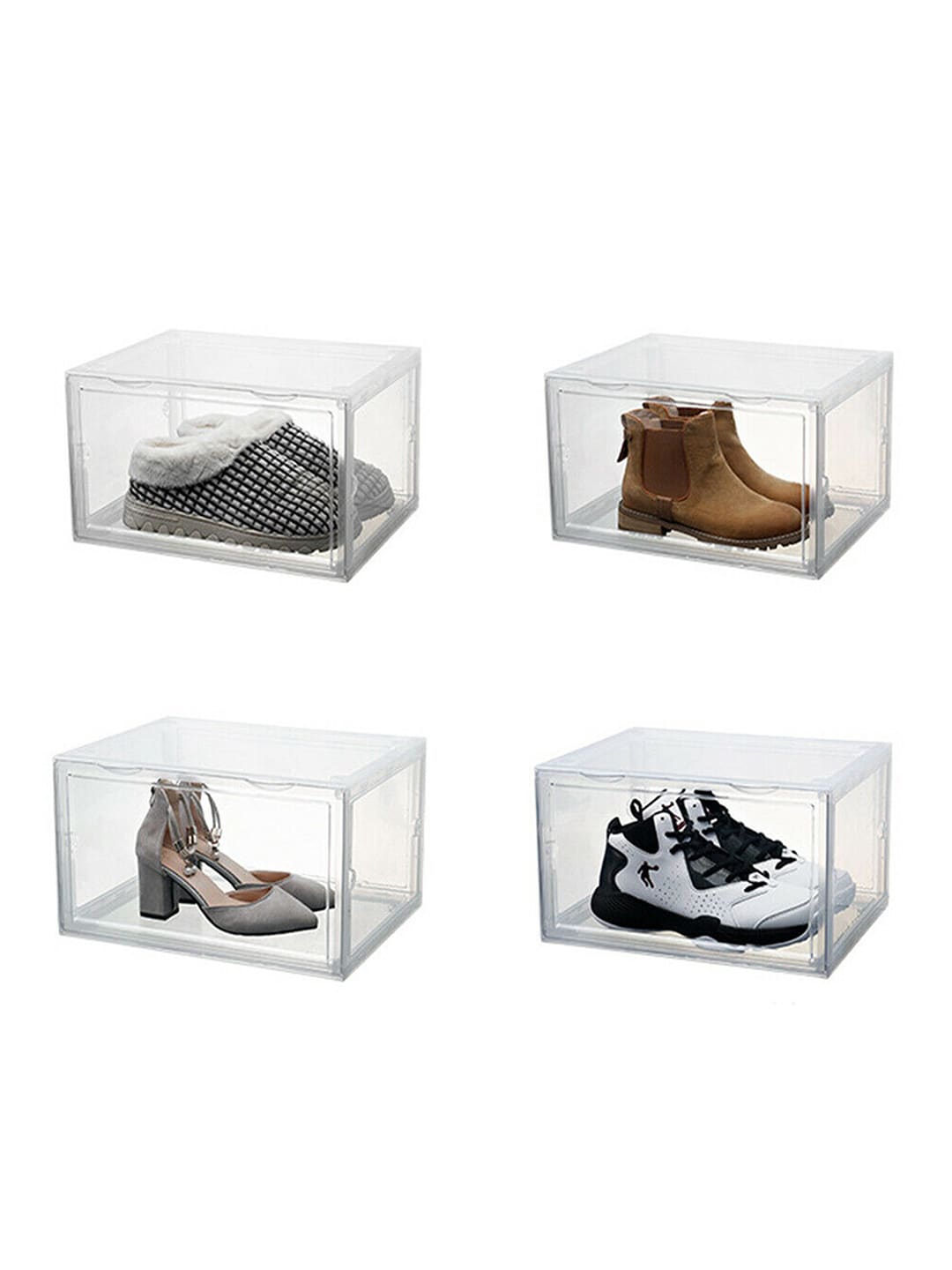 Sasimo Set Of 2 Transparent Shoes Organisers Price in India