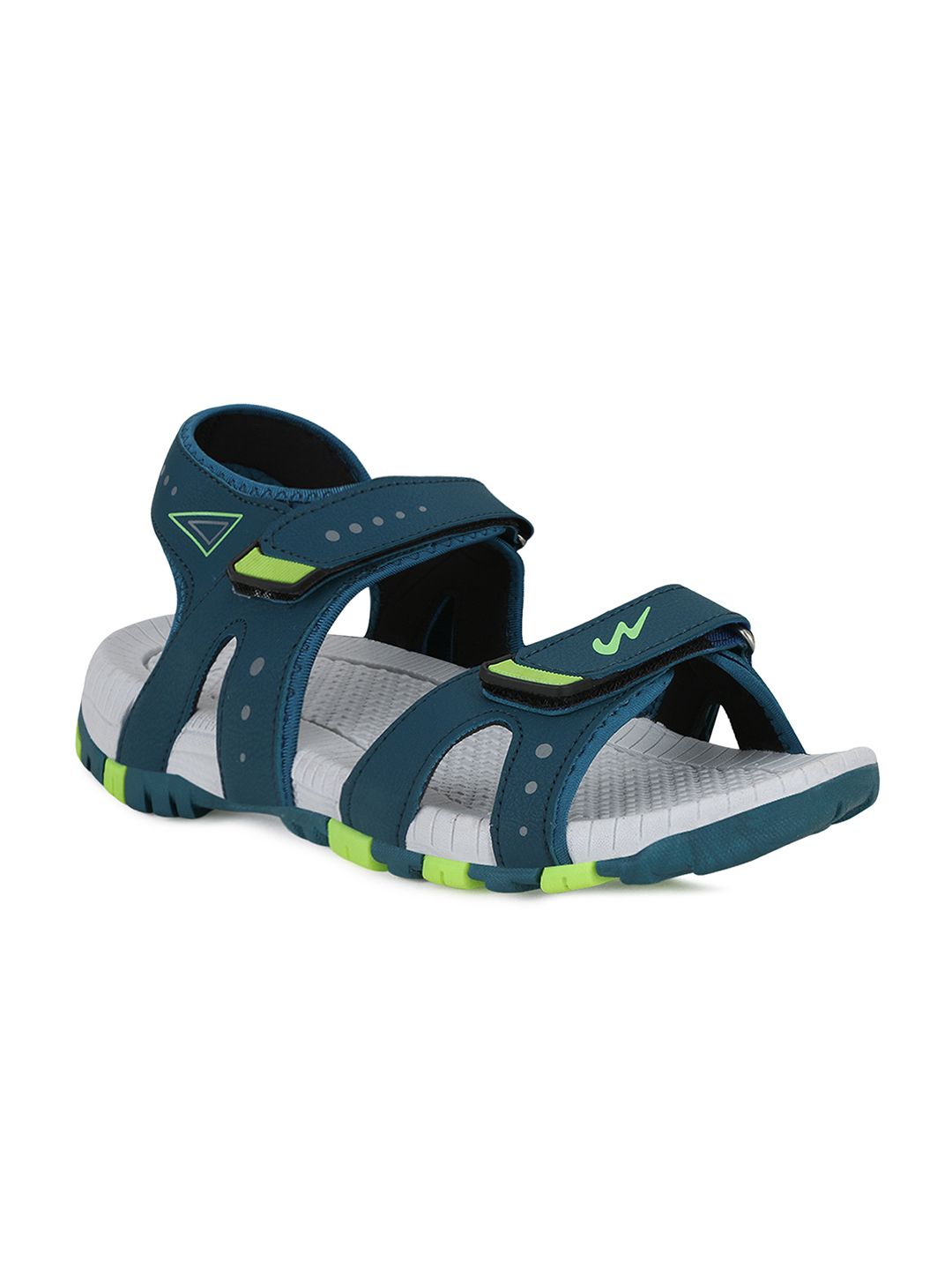 Campus Men Blue & Green Solid Sports Sandals