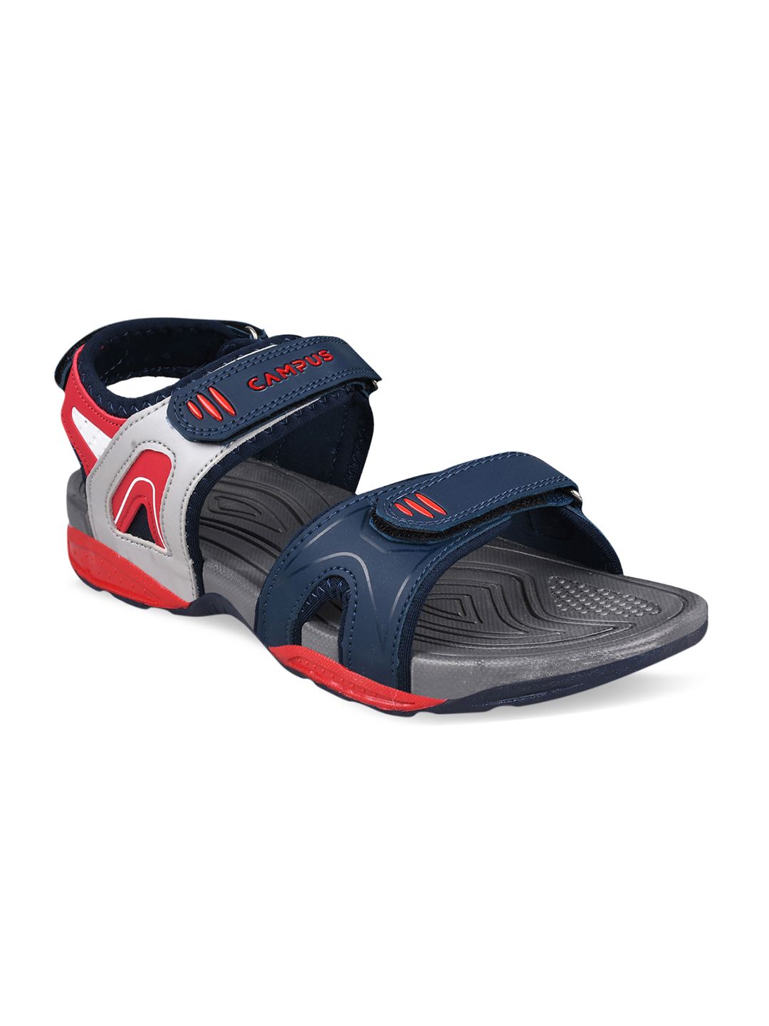 Campus Men GC-22904 Navy Blue & Red Solid Sports Sandals