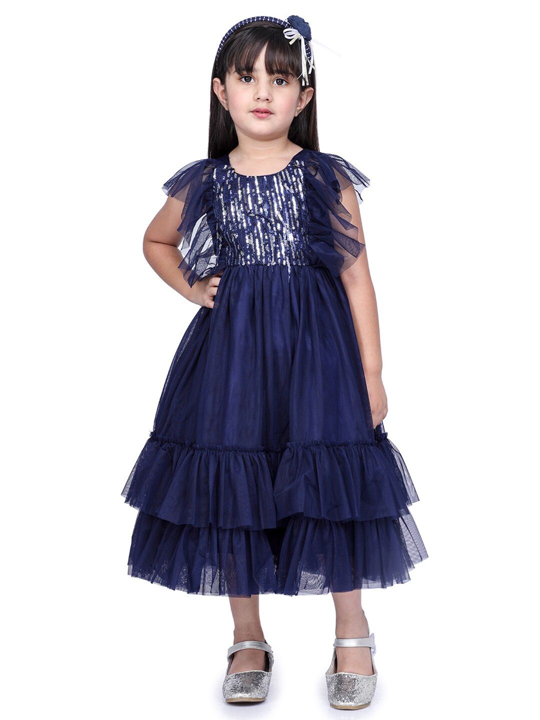 Peppermint Navy Blue Midi Dress