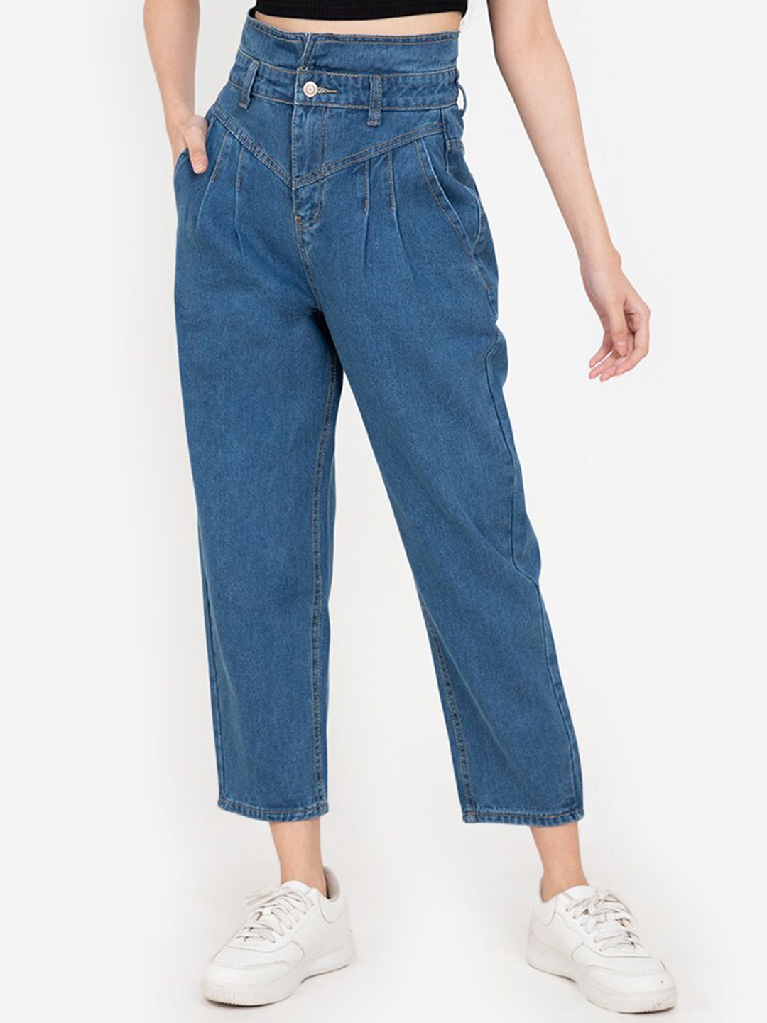 ZALORA BASICS Women Blue High-Rise Jeans Price in India