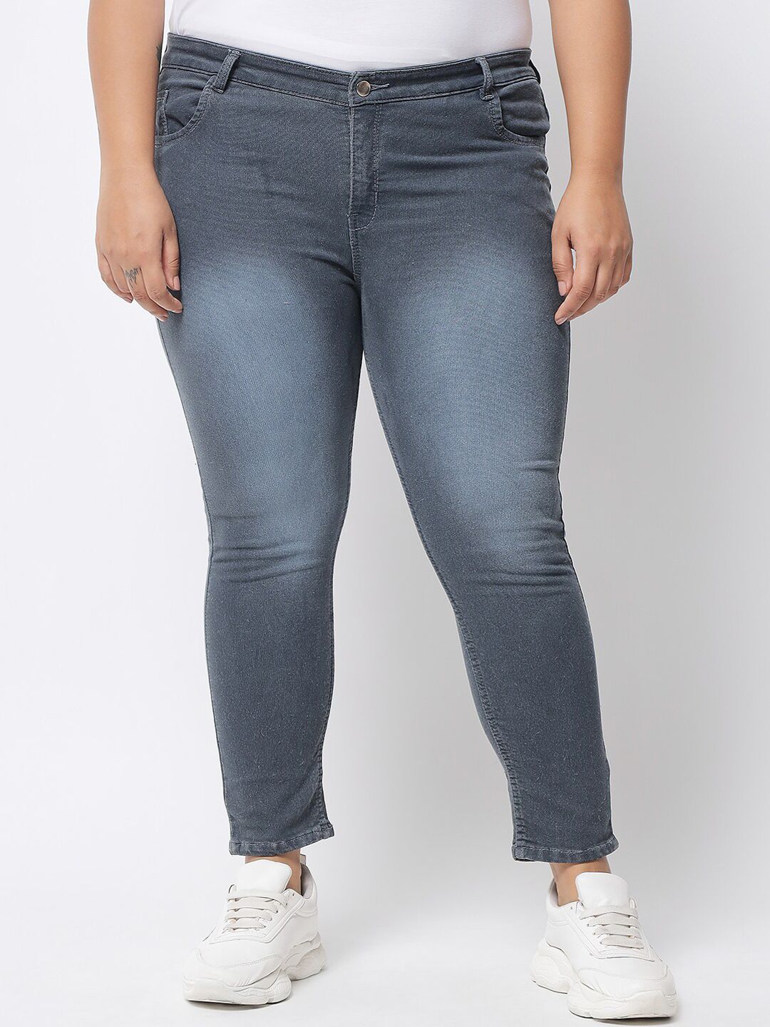 MARC LOUIS Women Grey Slim Fit Jeans Price in India
