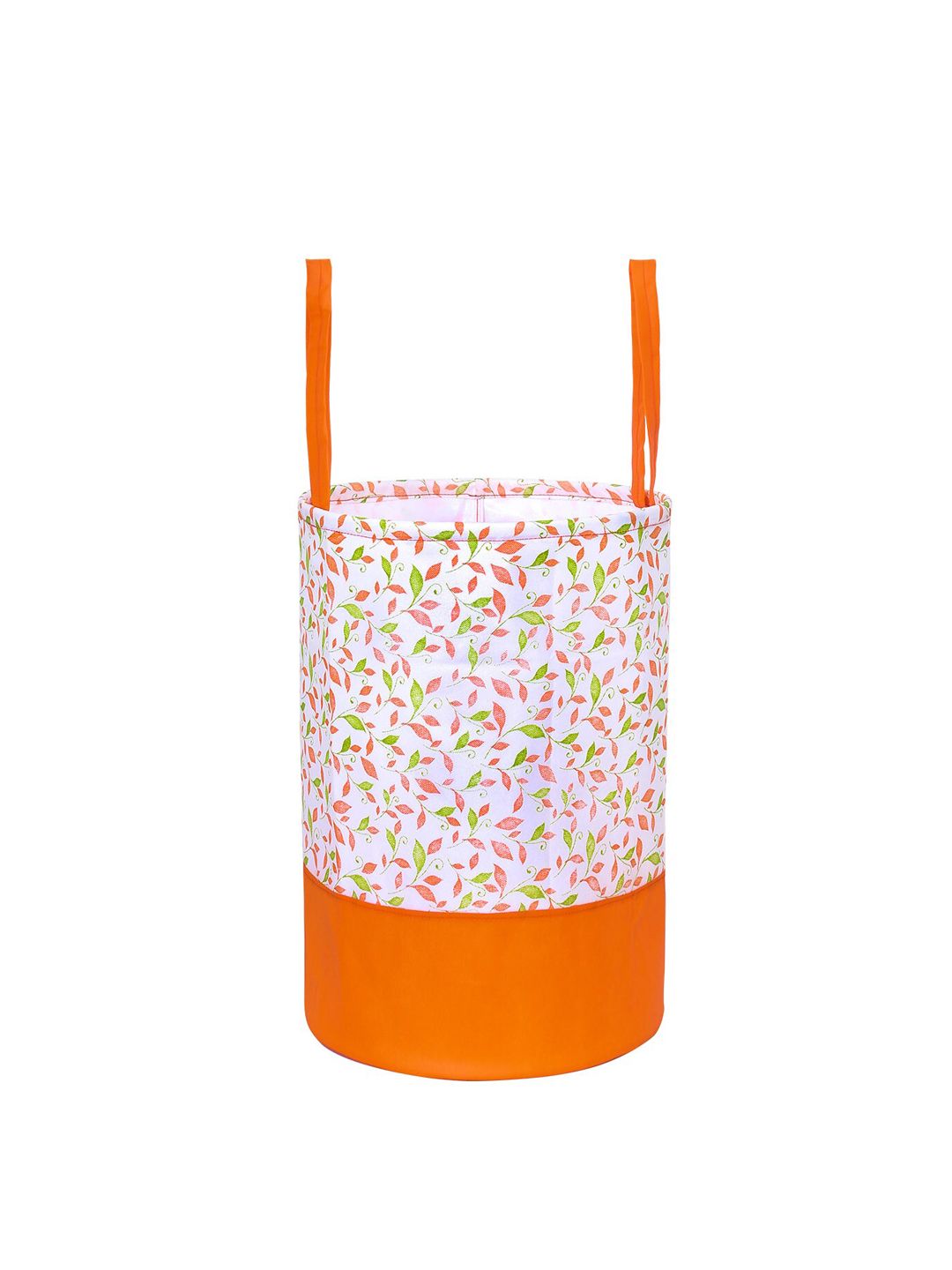 prettykrafts Orange & White Printed Laundry Bag Price in India