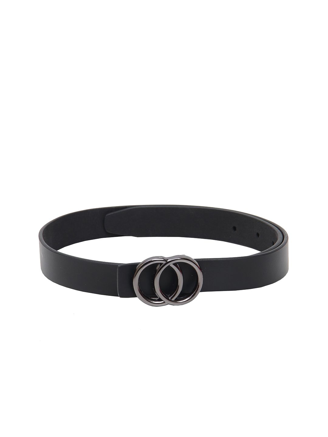 Calvadoss Women Black Solid Leather Belt Price in India