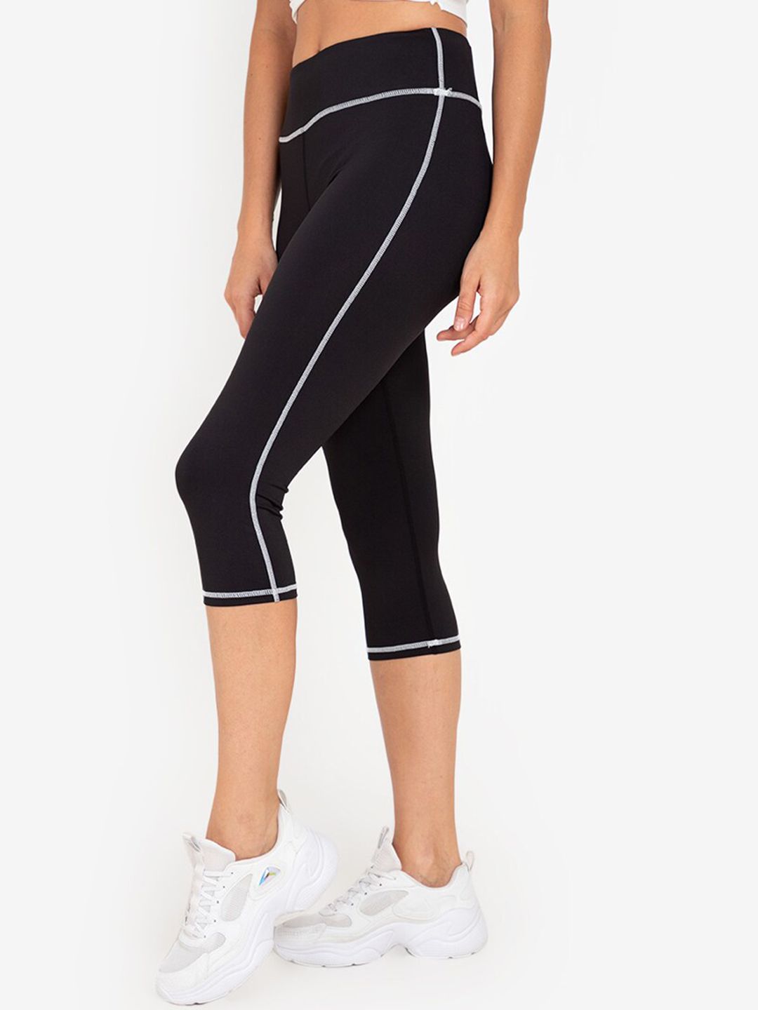 ZALORA ACTIVE Women Black Solid Tights Price in India