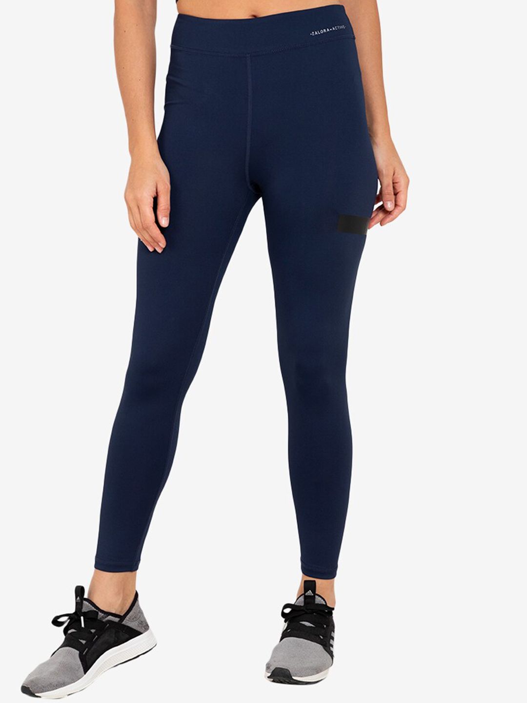 ZALORA ACTIVE Women Navy Blue Solid Tights Price in India