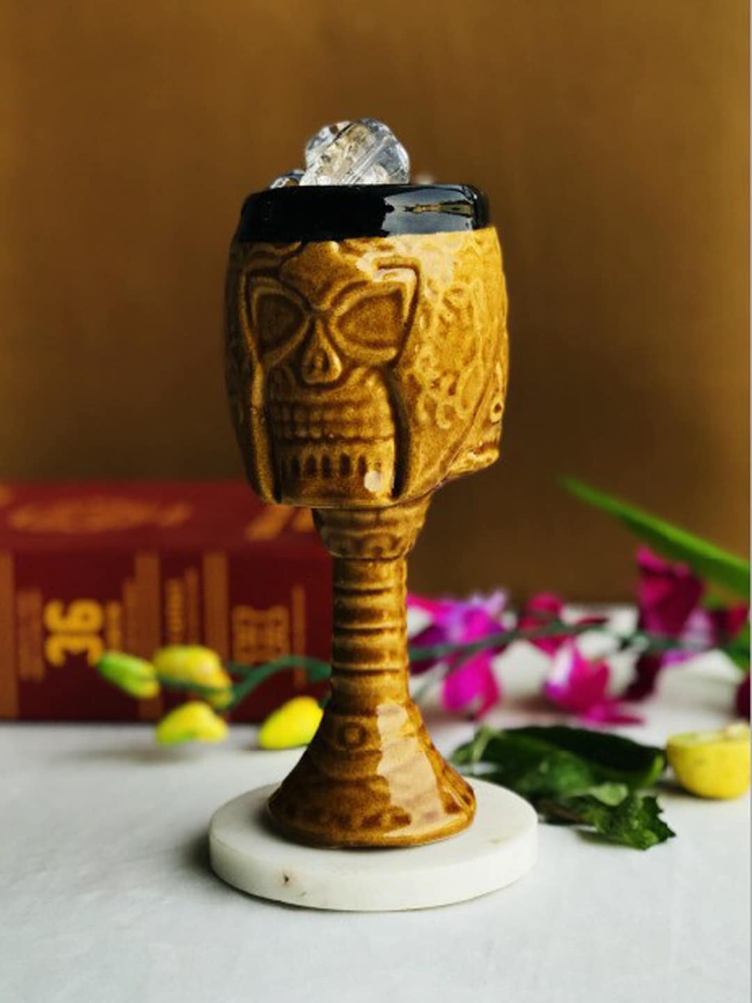 Folkstorys Solid Brown Cocktail Mug Price in India