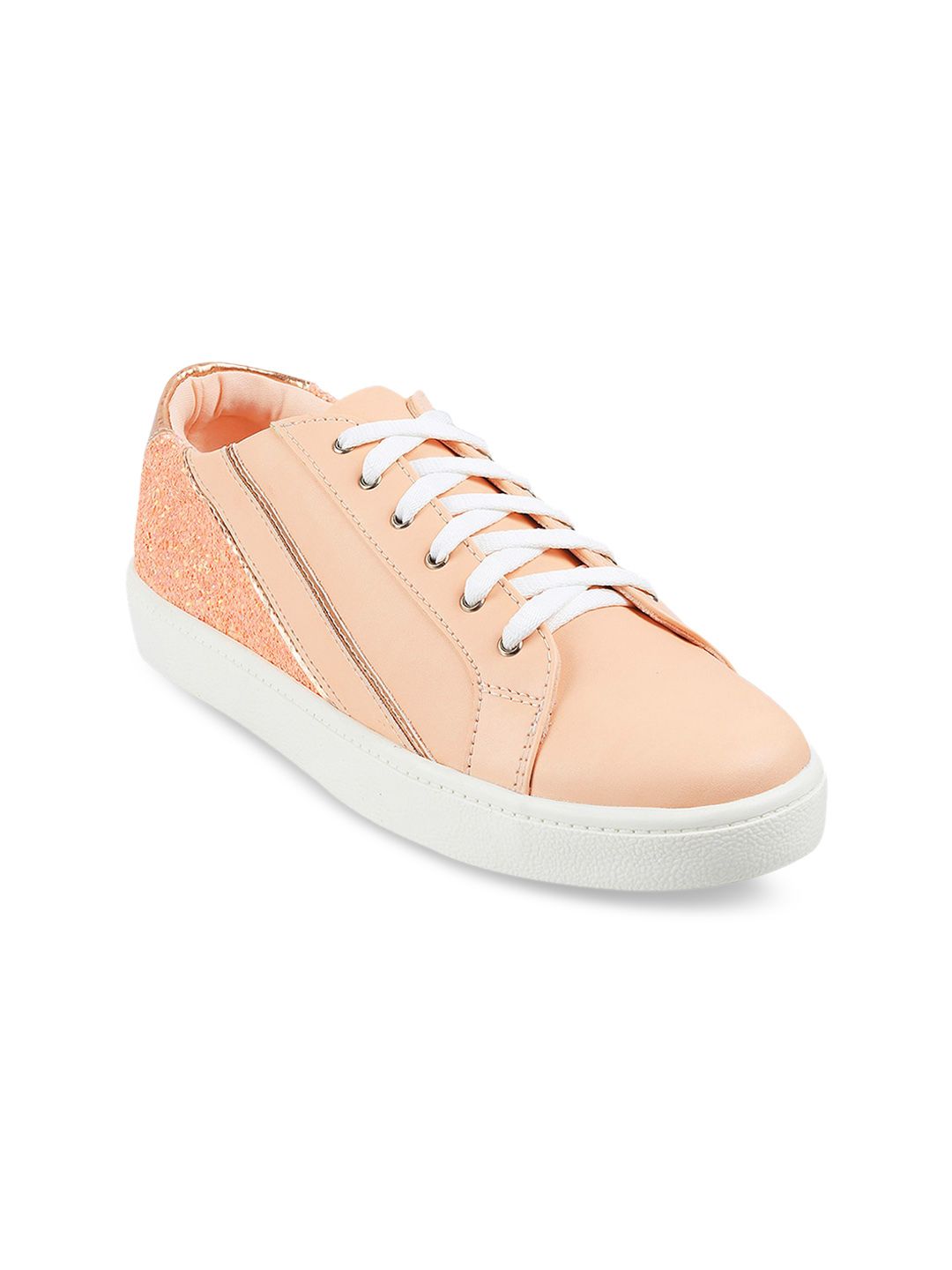 Metro Women Peach-Coloured Sneakers Price in India