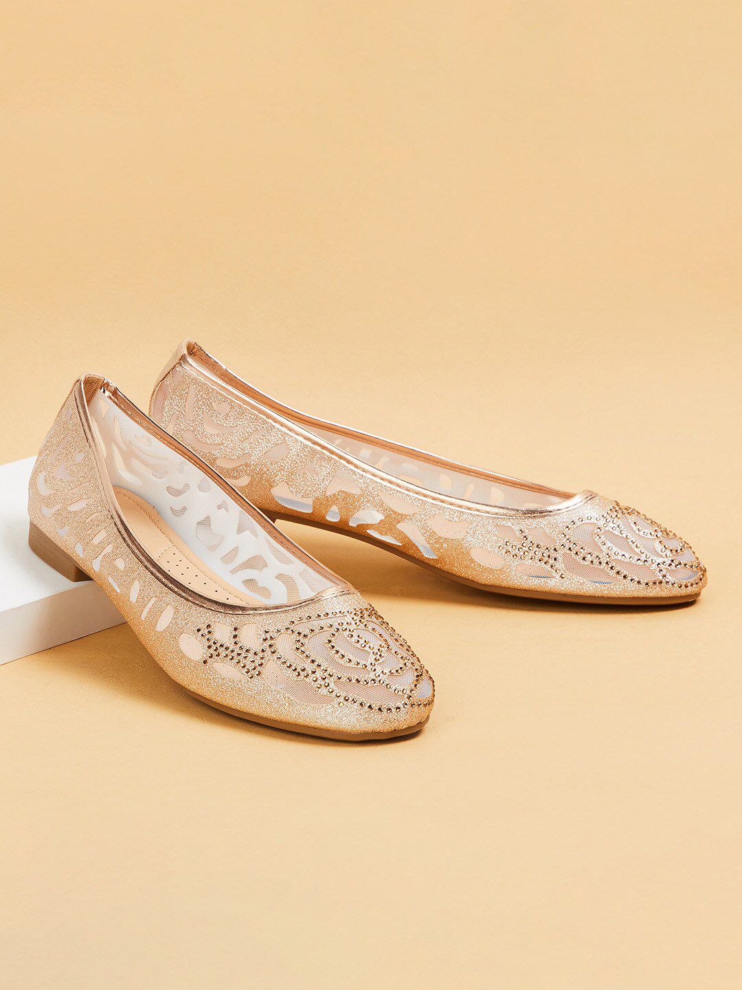 Melange by Lifestyle Women Gold-Toned Textured Espadrilles Price in India