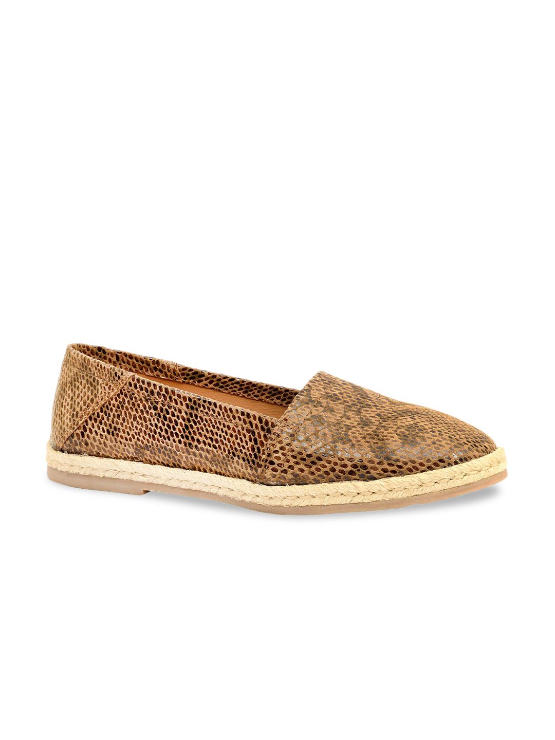 Eske Women Brown Leather Espadrilles Price in India