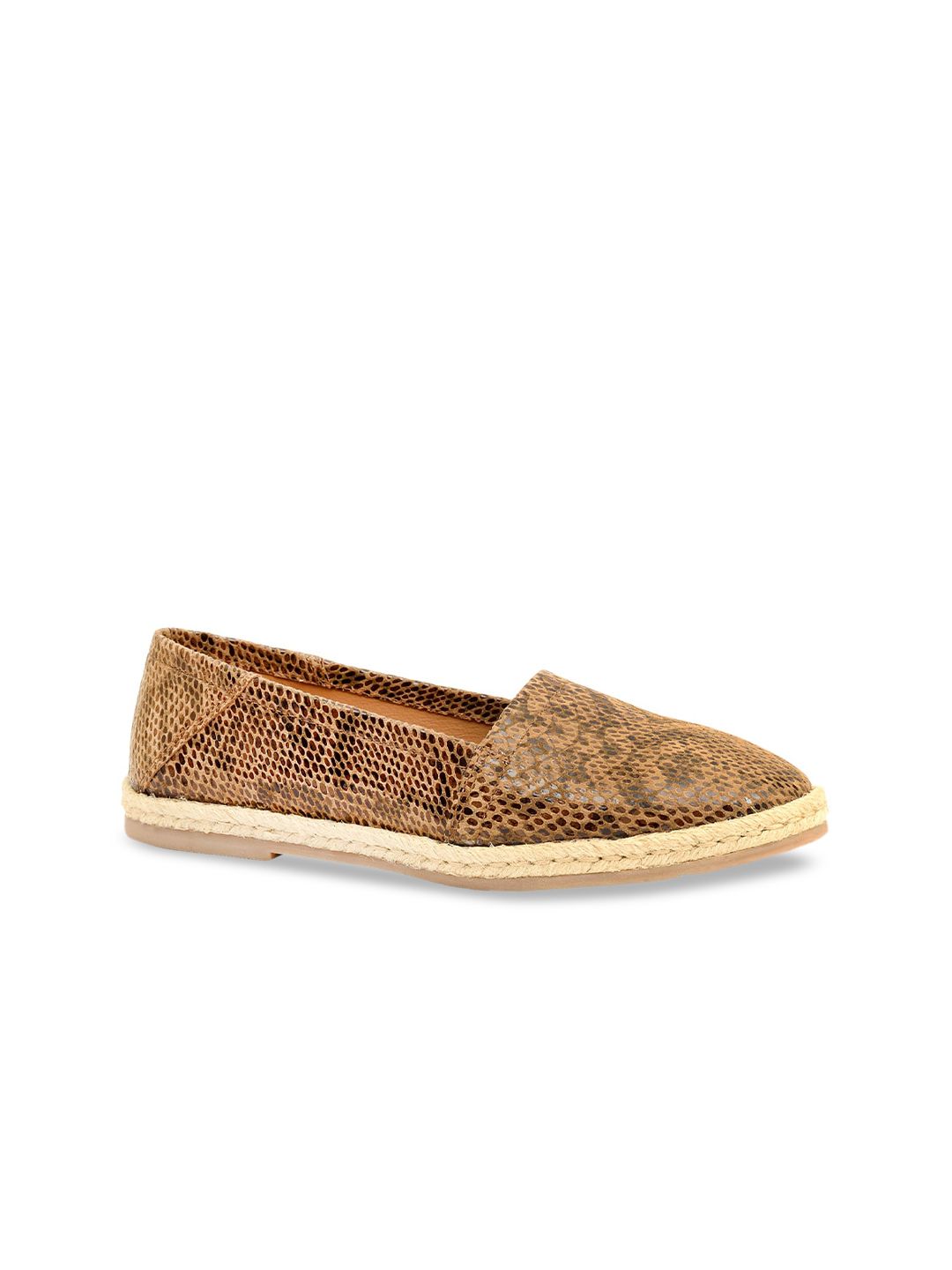 Eske Women Brown Leather Espadrilles Price in India