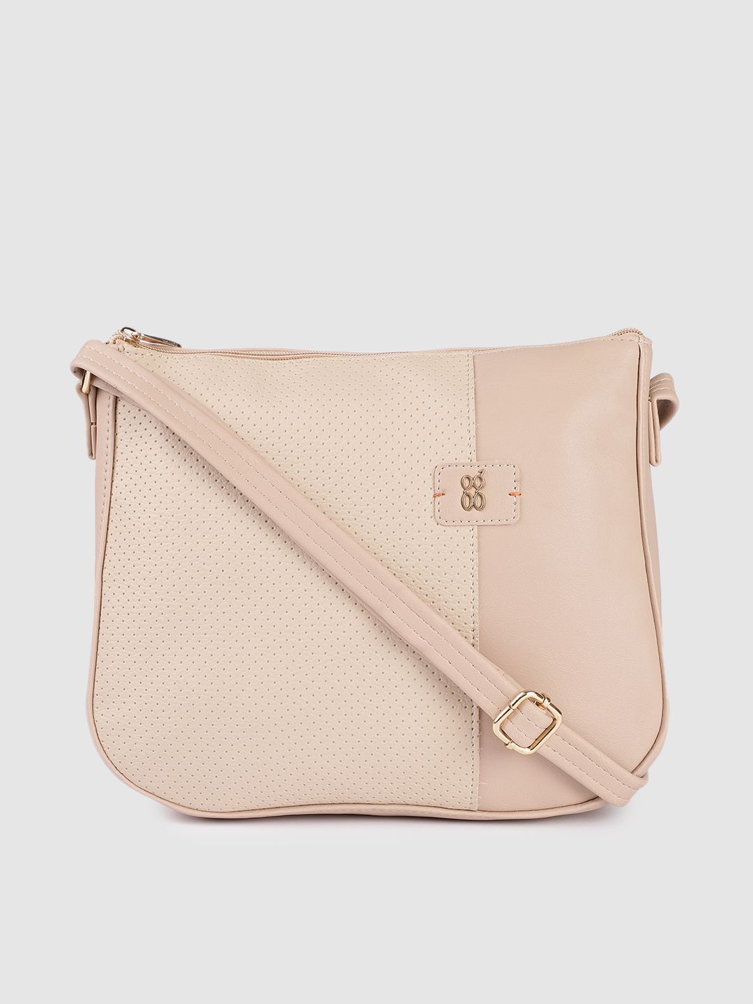 Baggit Women Beige Structured Sling Bag Price in India