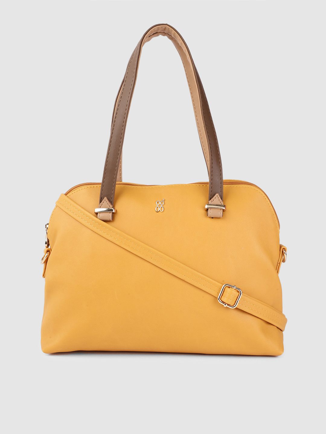 Baggit Women Yellow Solid Structured Handheld Bag deal from myntra